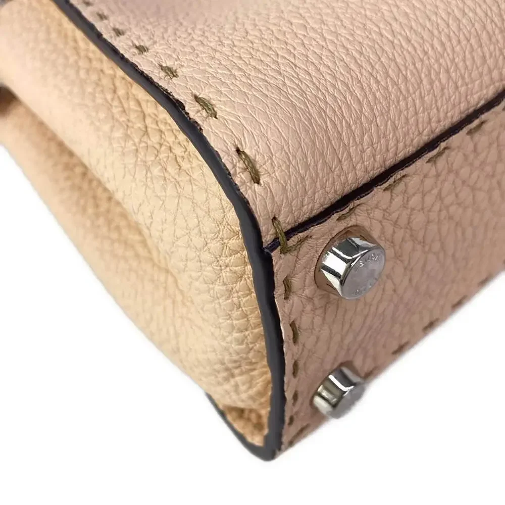 Fendi Peekaboo Iconic Small, Selleria Handbag 8BN244 AMQ6 Pink Beige (Rosa
